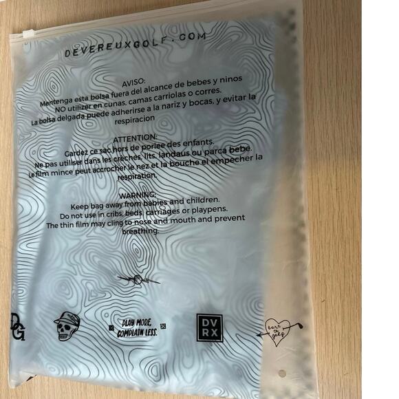 Devereux Golf x Johnnie Walker Topo Blue Polo - Sky Topo - Size L - NEW - Picture 6 of 6